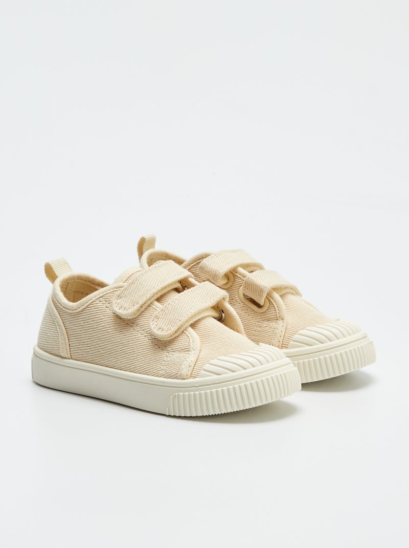 Sneakers con strappi in tessuto BEIGE - Kiabi