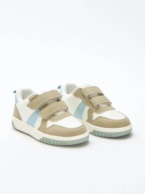 Sneakers con strappo in similpelle quadricolore - Kiabi