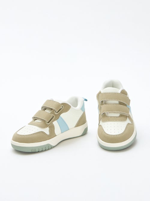 Sneakers con strappo in similpelle quadricolore - Kiabi