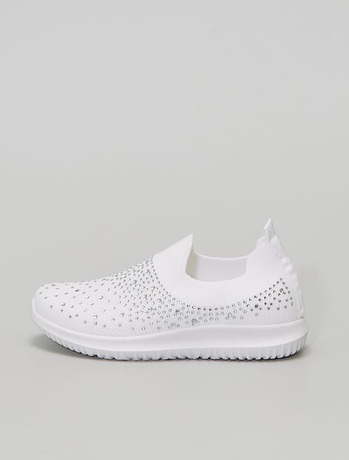 Sneakers con strass - bianco - Kiabi - 18.00€