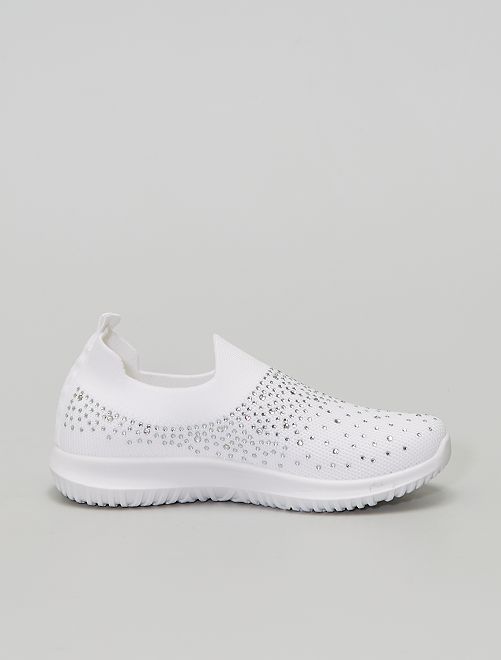 Sneakers con strass - bianco - Kiabi - 18.00€