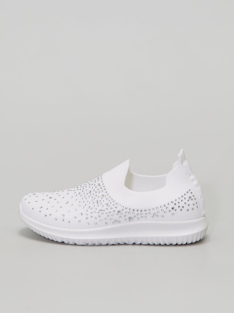 Sneakers con strass bianco - Kiabi