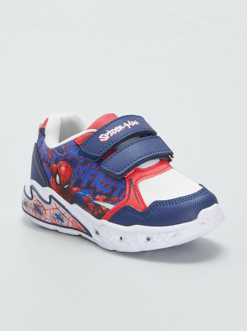 Sneakers con suola luminosa 'Spiderman' blu - Kiabi