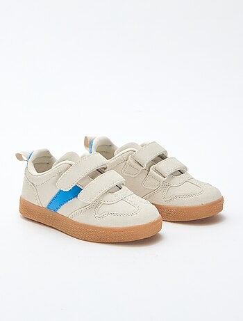 Sneakers con velcro in simil suede