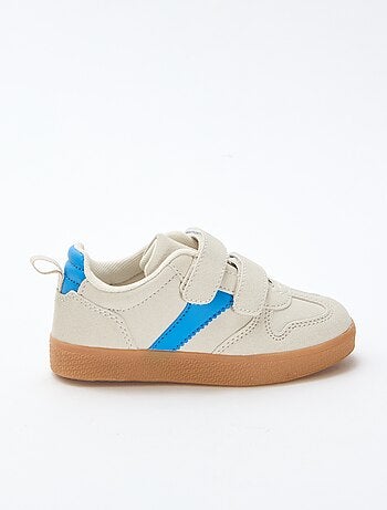 Sneakers con velcro in simil suede