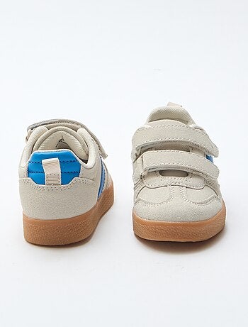 Sneakers con velcro in simil suede
