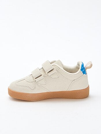 Sneakers con velcro in simil suede