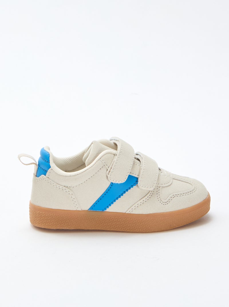 Sneakers con velcro in simil suede Blu - Kiabi