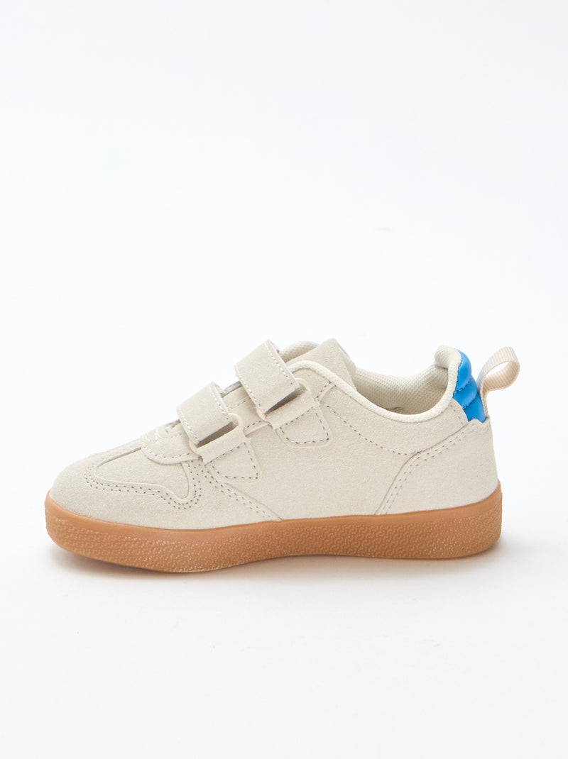 Sneakers con velcro in simil suede Blu - Kiabi