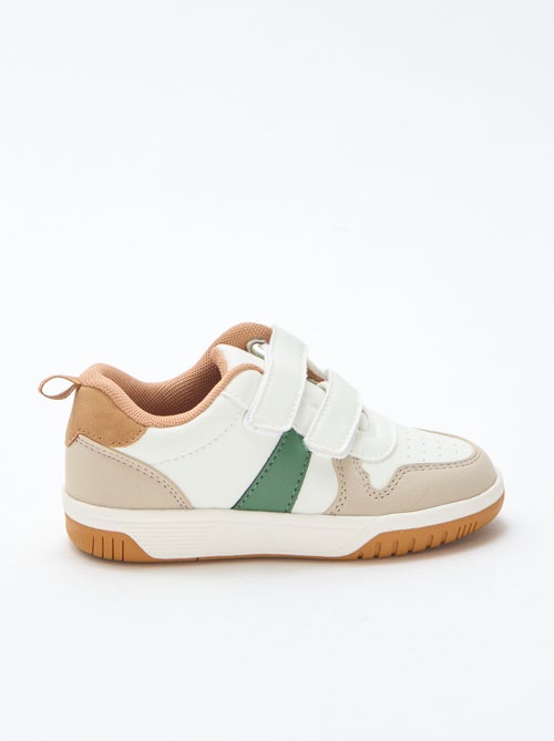 Sneakers con velcro in similpelle quadricolore - Kiabi