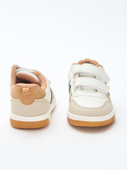 Sneakers con velcro in similpelle quadricolore - Kiabi