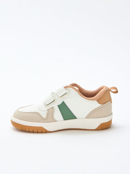 Sneakers con velcro in similpelle quadricolore - Kiabi