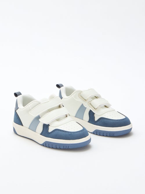 Sneakers con velcro in similpelle quadricolore - Kiabi