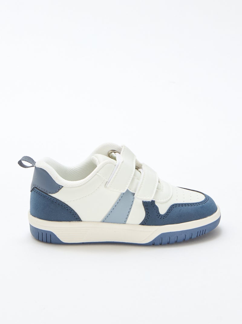 Sneakers con velcro in similpelle quadricolore Blu - Kiabi