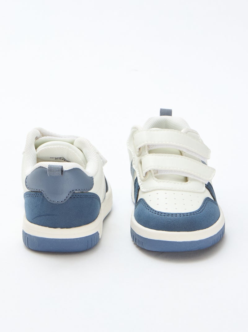 Sneakers con velcro in similpelle quadricolore Blu - Kiabi