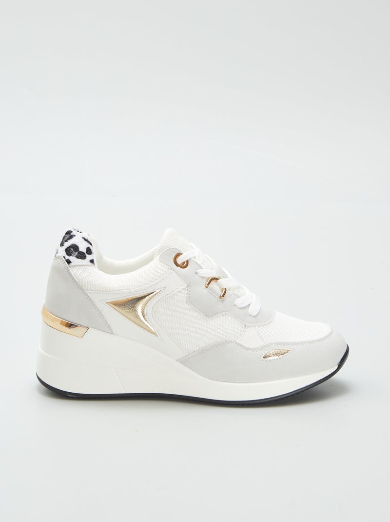Sneakers con zeppa BIANCO - Kiabi