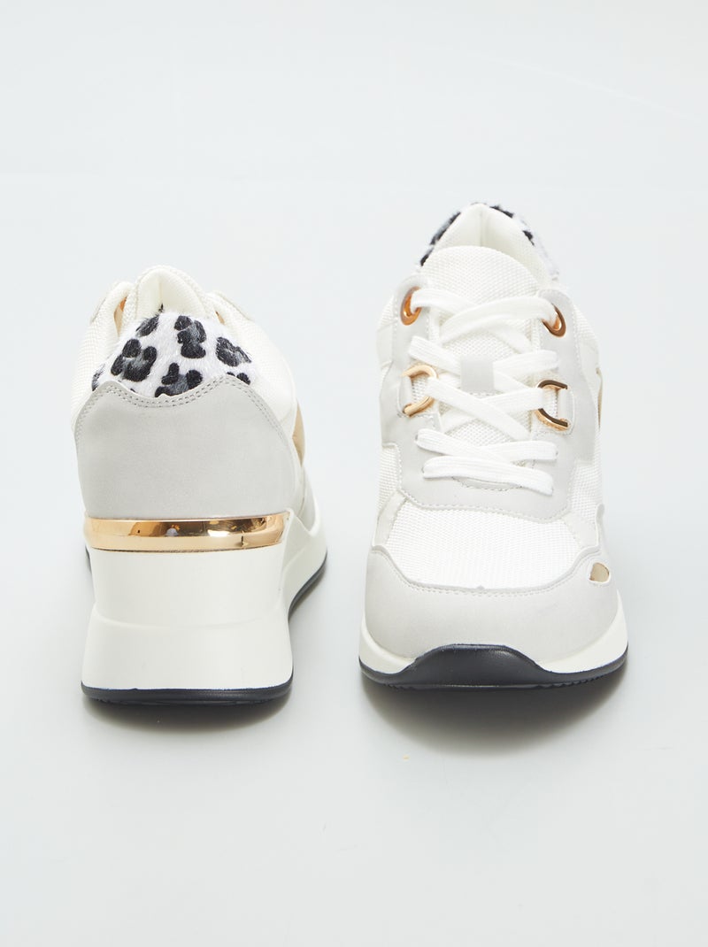Sneakers con zeppa BIANCO - Kiabi