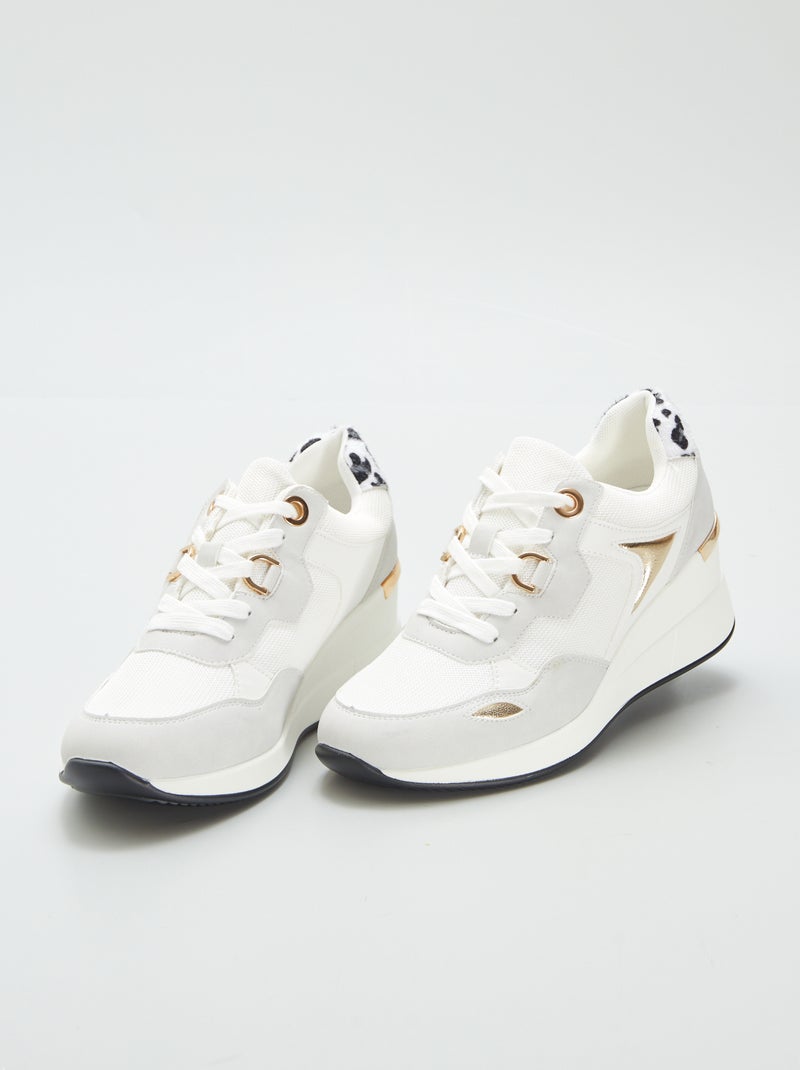 Sneakers con zeppa BIANCO - Kiabi
