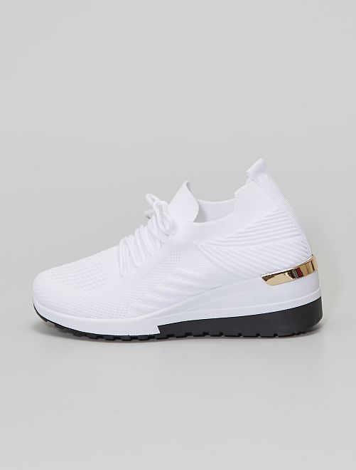 sneakers con zeppa - bianco - Kiabi - 25.00€