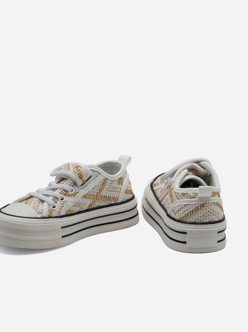 Sneakers con zeppa Crema - Kiabi