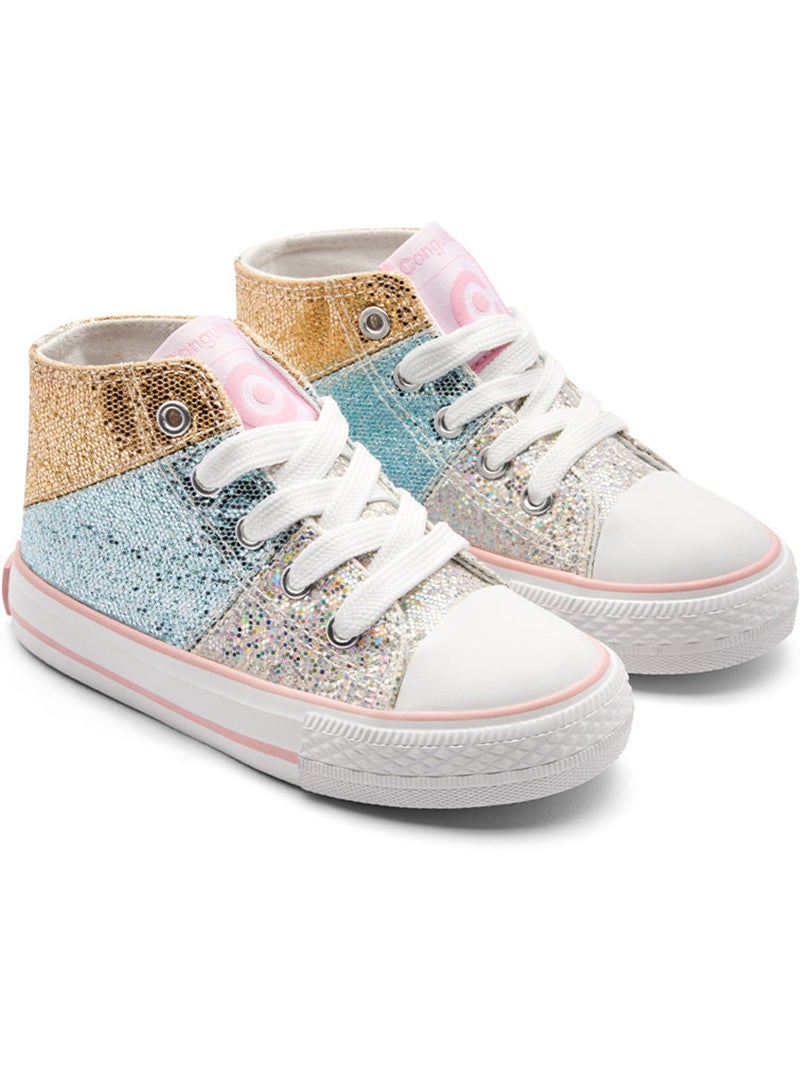 Sneakers conguitos altas glitter Multicolore - Kiabi