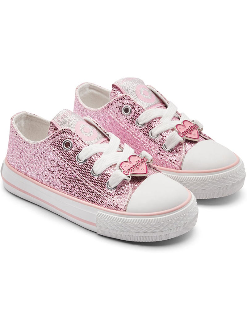 Sneakers Conguitos Altas Glitter Rosa - Kiabi