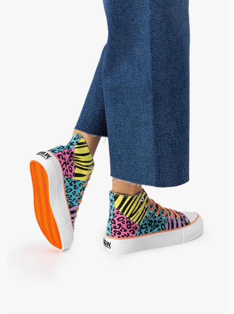 Sneakers Conguitos Altas Plataforma Multicolore - Kiabi