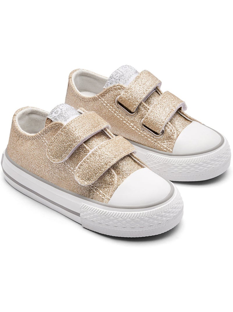 Sneakers conguitos bajas glitter Oro - Kiabi