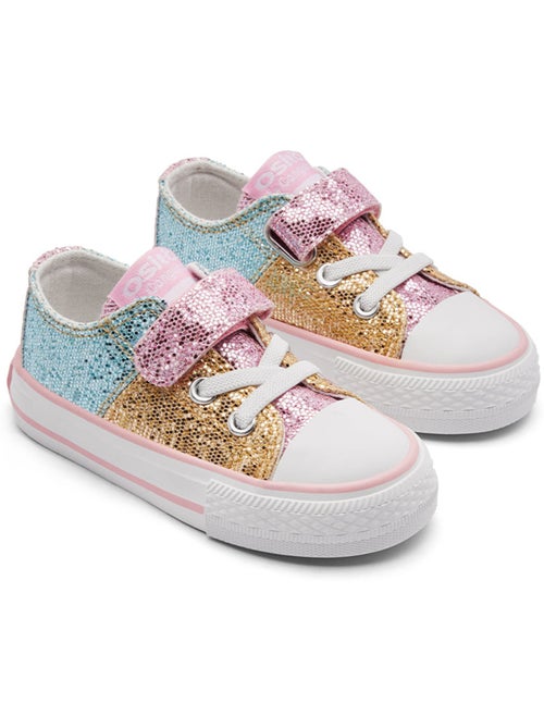 Sneakers conguitos bajas glitter patchwork - Kiabi