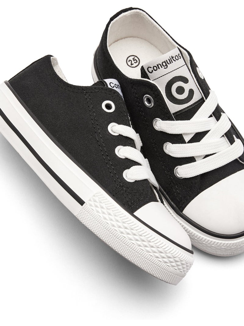 Sneakers conguitos básicas bajas Nero - Kiabi