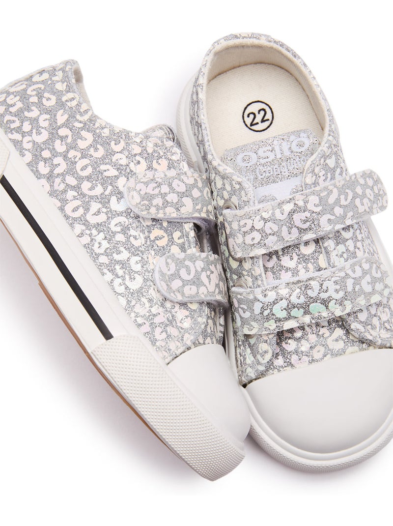 Sneakers conguitos canvas glitter Argento - Kiabi
