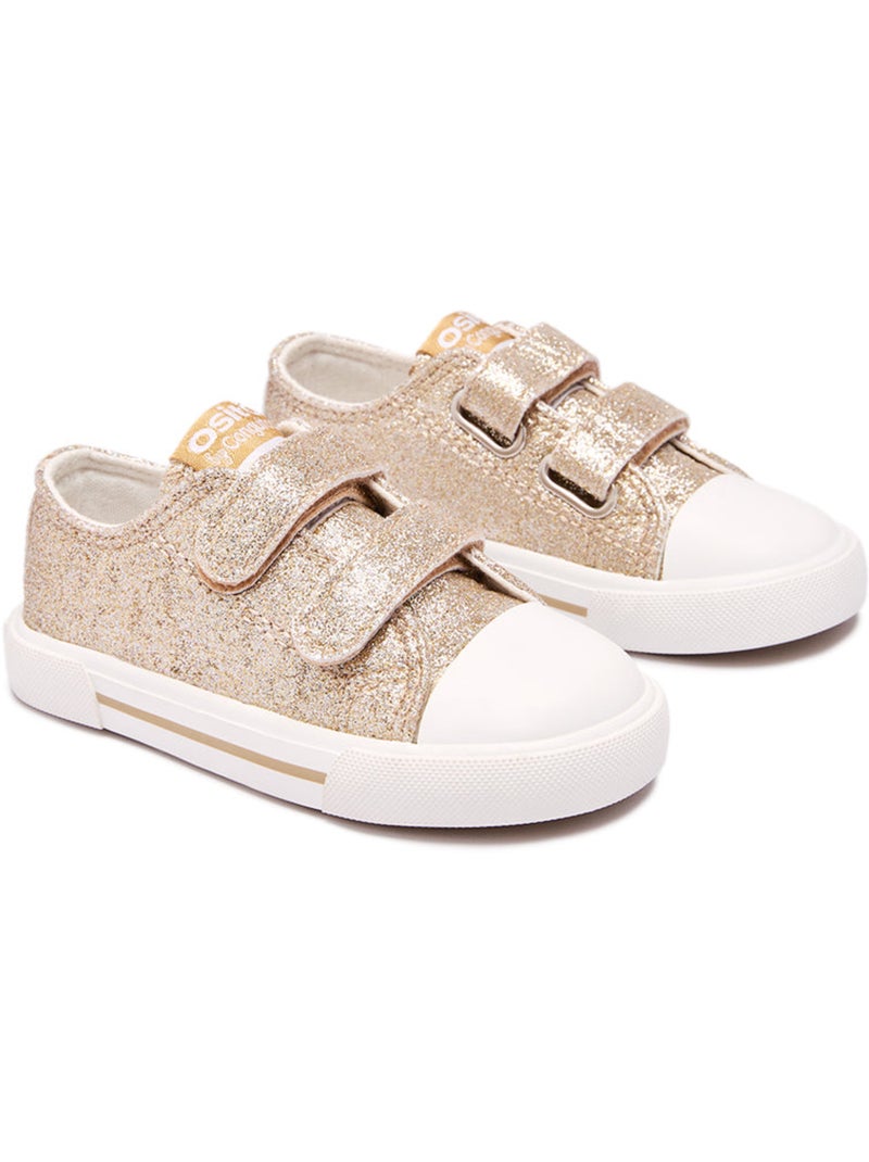 Sneakers conguitos canvas glitter Oro - Kiabi