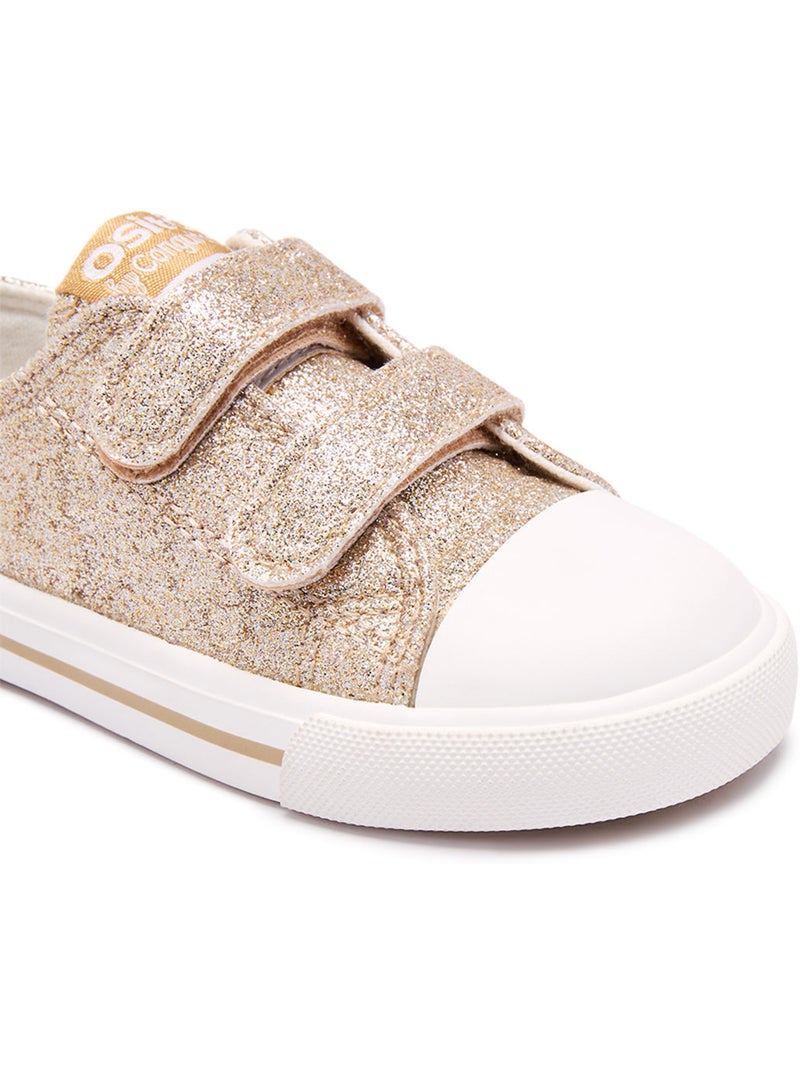 Sneakers conguitos canvas glitter Oro - Kiabi