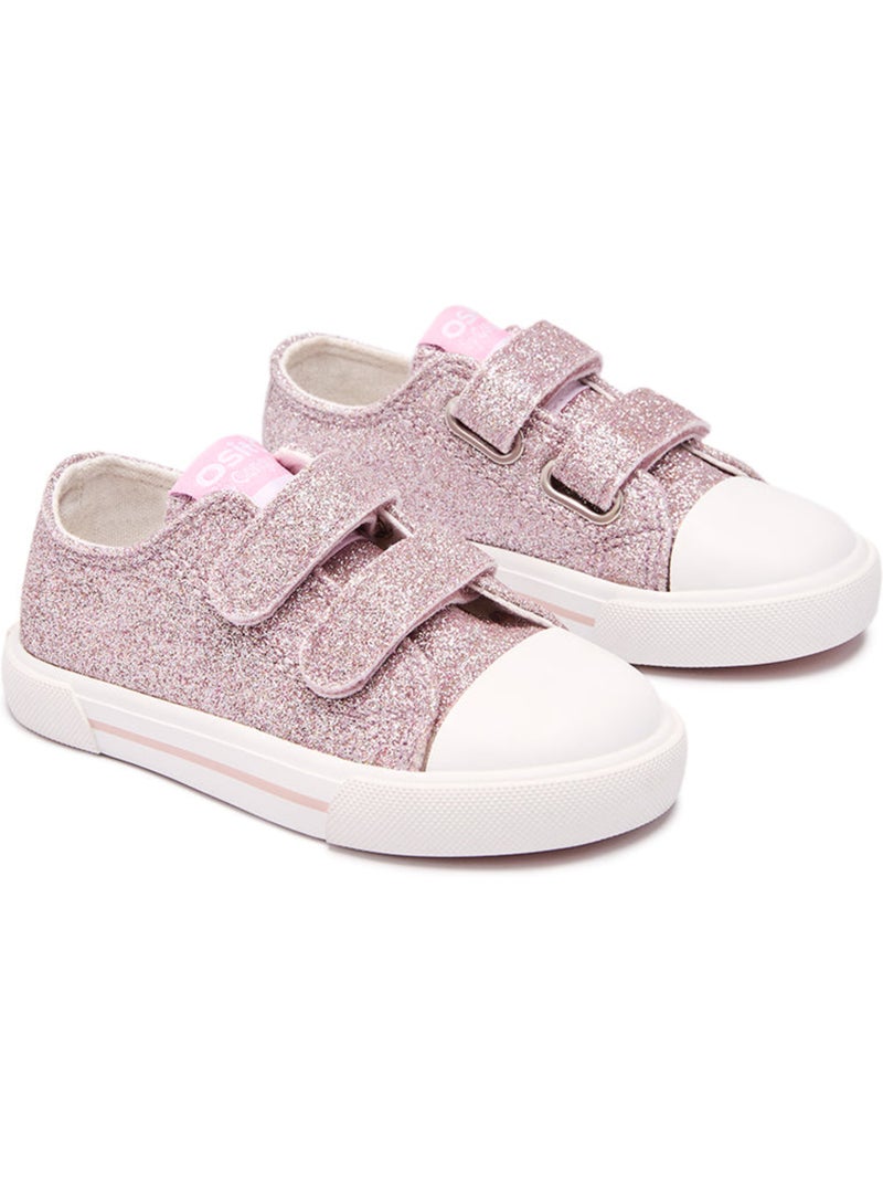 Sneakers conguitos canvas glitter Rosa - Kiabi