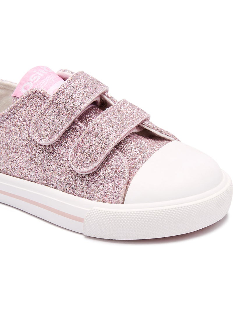 Sneakers conguitos canvas glitter Rosa - Kiabi