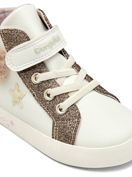 Sneakers conguitos corazones pelo - Kiabi