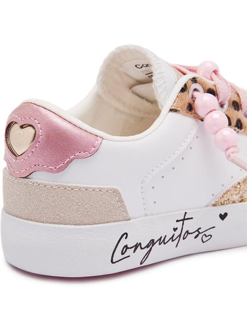 Sneakers conguitos estampado animal Nero Marrone Nero - Kiabi