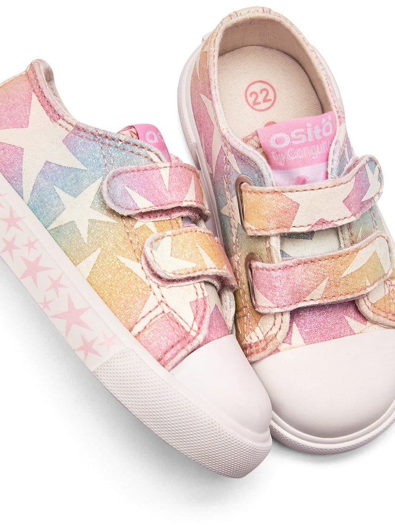 Sneakers conguitos estampado estrellas bebés Multicolore - Kiabi