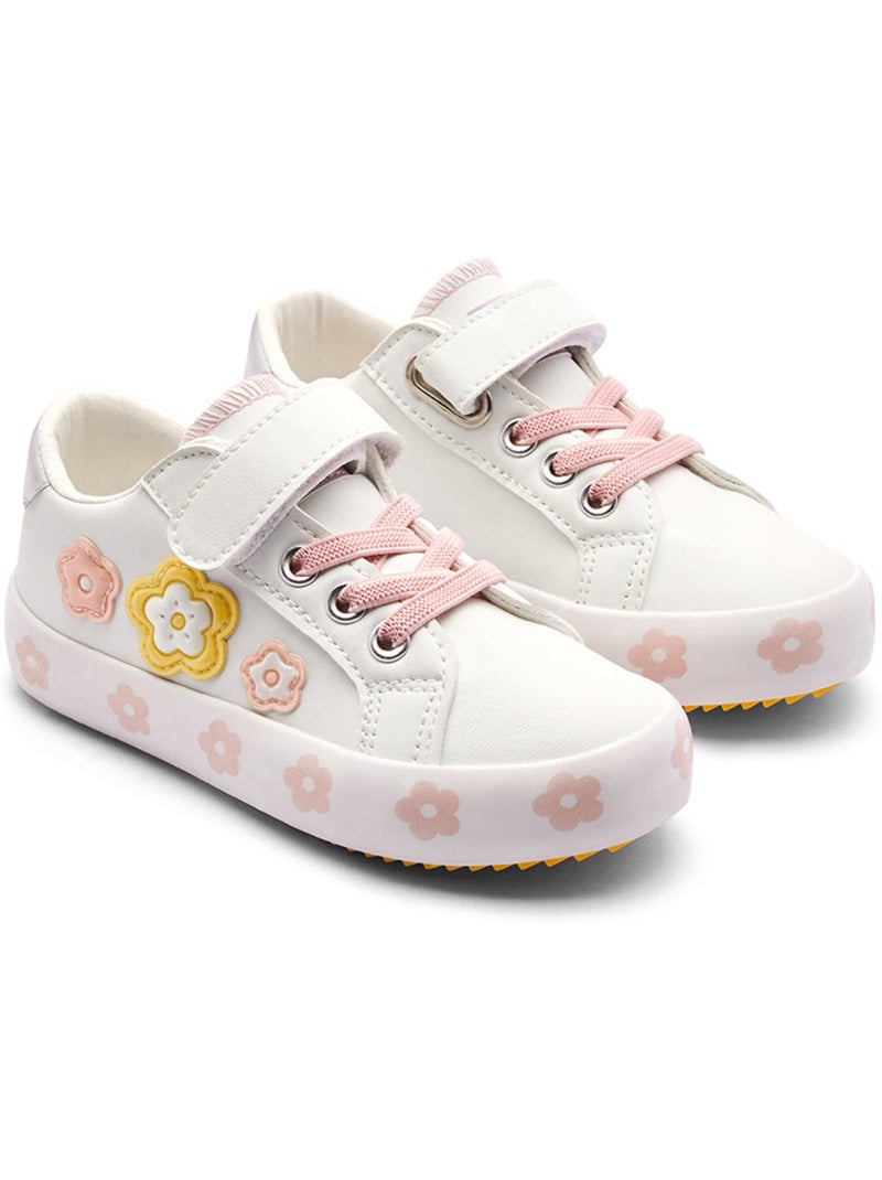 Sneakers conguitos flores tira Bianco - Kiabi
