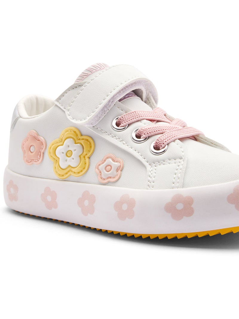 Sneakers conguitos flores tira Bianco - Kiabi