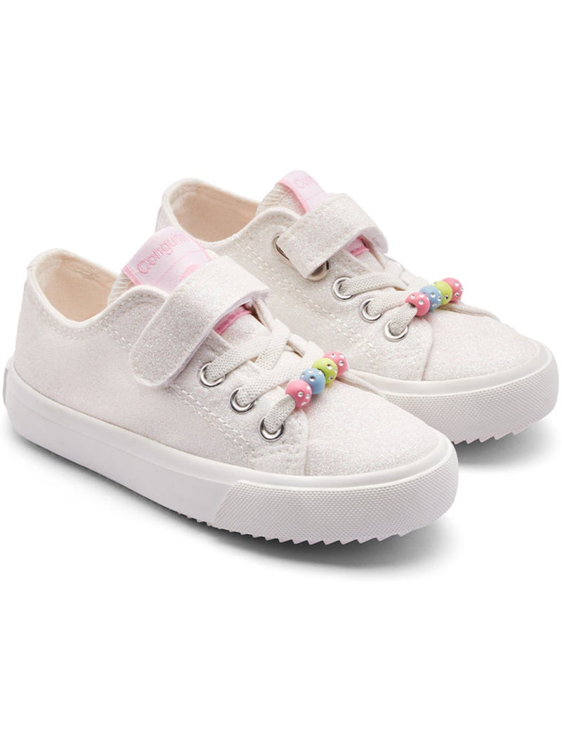 Sneakers conguitos gliiter cuentas Bianco - Kiabi