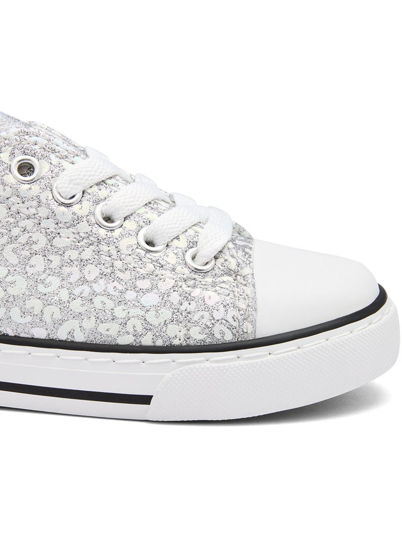 Sneakers conguitos glitter canvas Argento - Kiabi