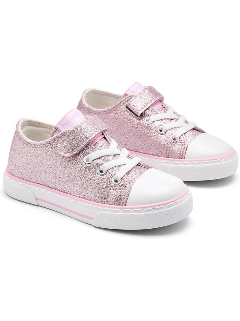 Sneakers conguitos glitter canvas Rosa - Kiabi