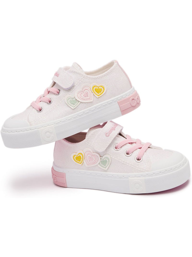Sneakers conguitos glitter corazón Bianco - Kiabi