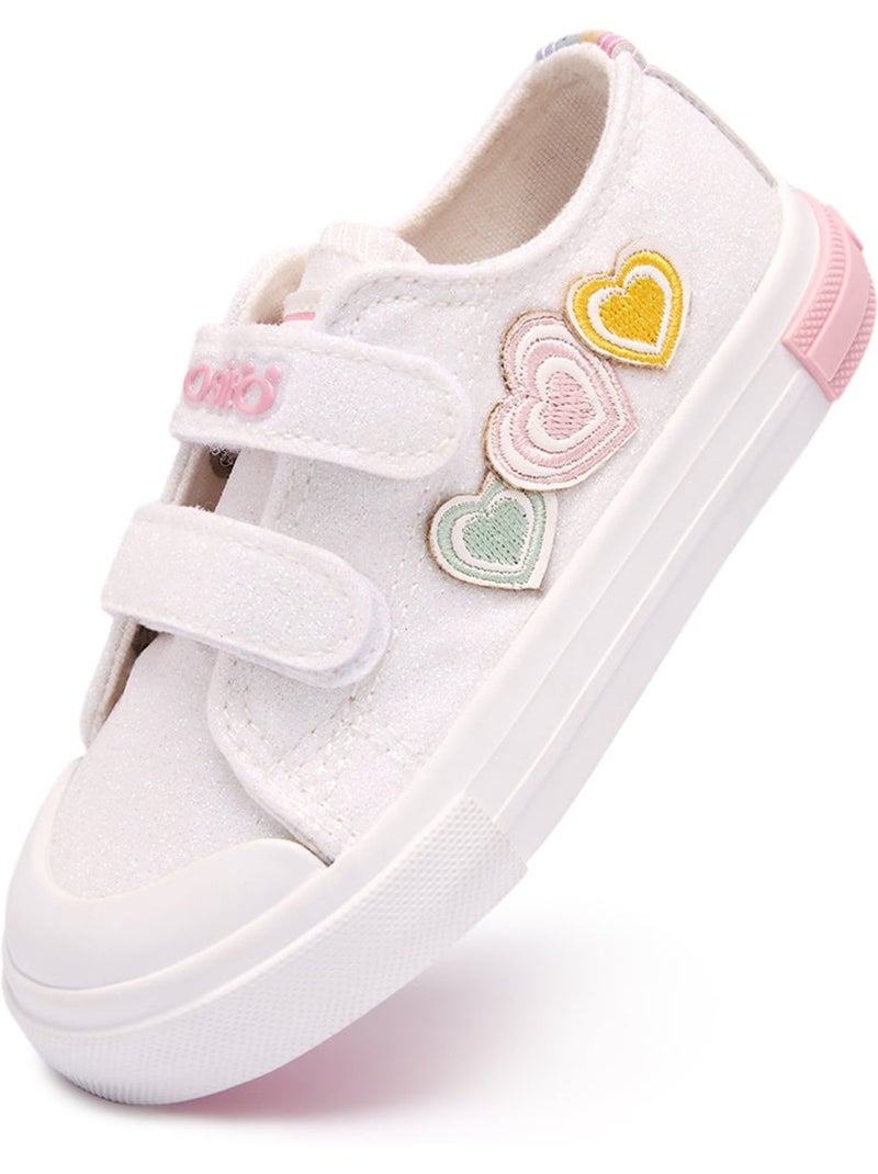 Sneakers conguitos glitter corazones Bianco - Kiabi