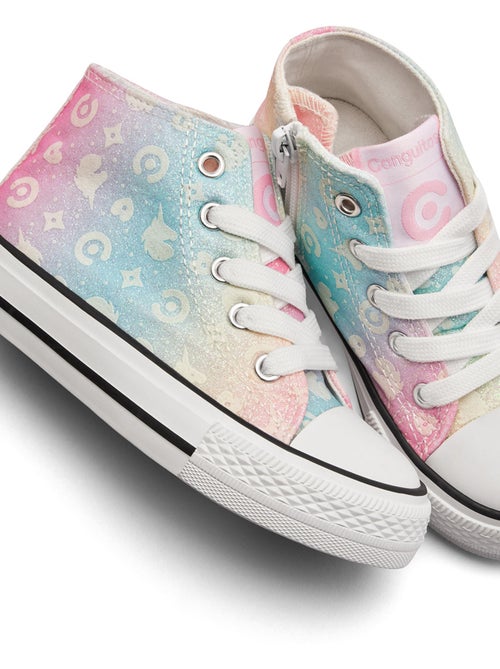 Sneakers conguitos glitter unicornio - Kiabi