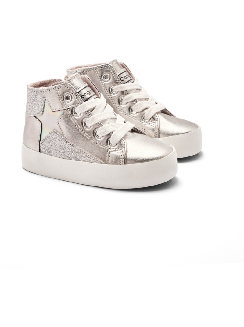 Sneakers conguitos high Argento - Kiabi