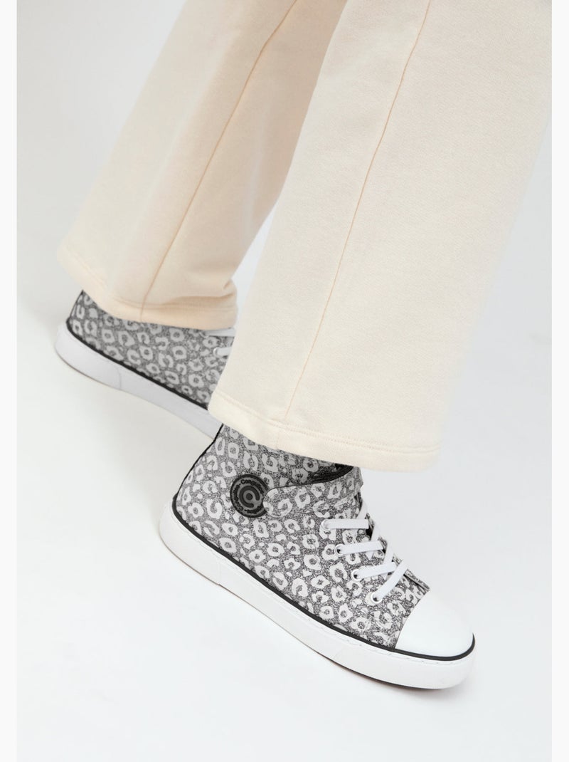 Sneakers conguitos purpurina Argento - Kiabi