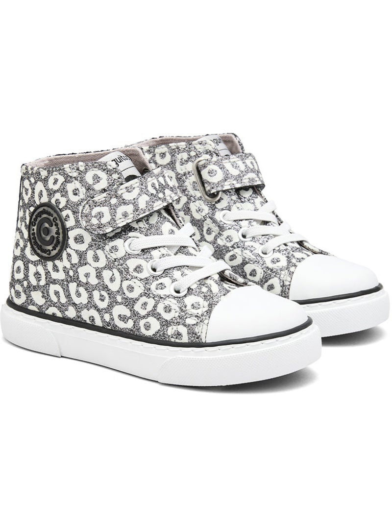 Sneakers conguitos purpurina Argento - Kiabi