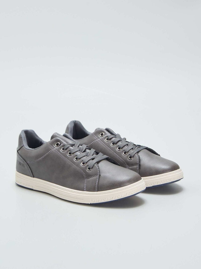 Sneakers da passeggio in similpelle GRIGIO - Kiabi